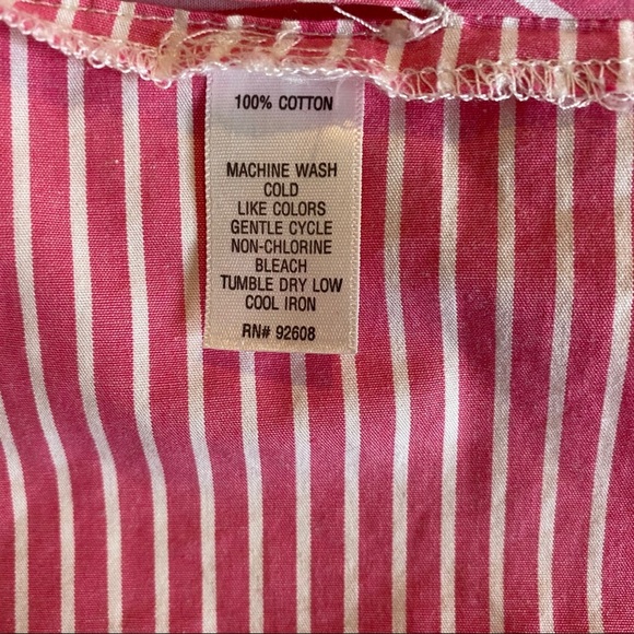 JW Style Striped Wrap Front Tie Shirt Blouse - Picture 4 of 8